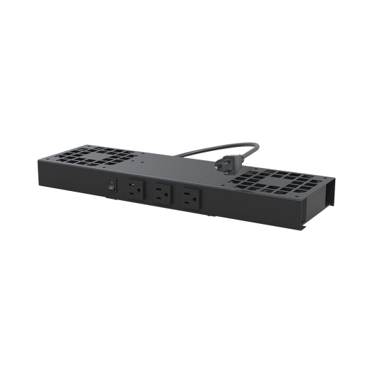 Kit de 2 Ventiladores (12 x 12 cm) con 3 Tomas de Corriente 110 Vca/50 Hz con Clavija