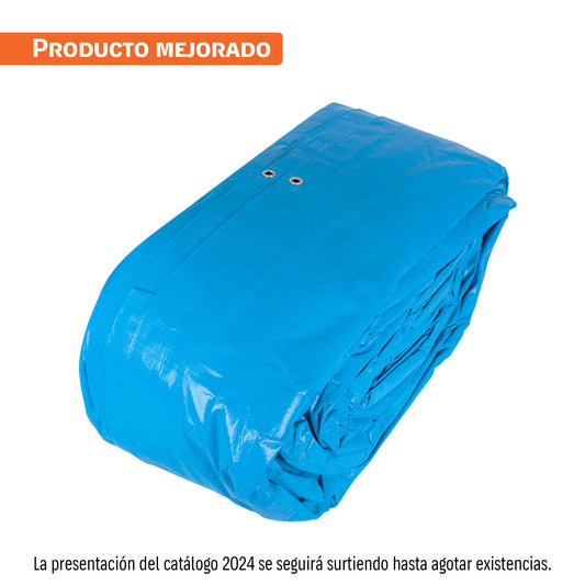 Lona de polietileno reforzada 12x17 m, azul, 180g/m2, TRUPER