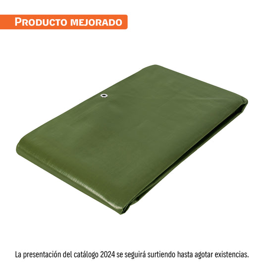 Lona uso rudo 4 x 5 m, verde olivo, 240 g/m2, TRUPER EXPERT