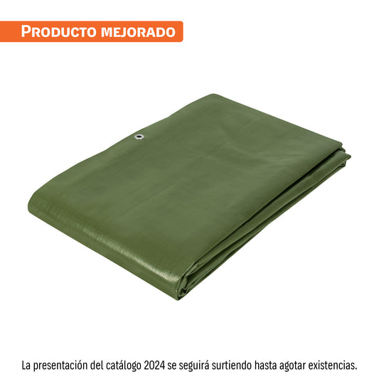 Lona uso rudo 4 x 6 m, verde olivo, 240 g/m2, TRUPER EXPERT