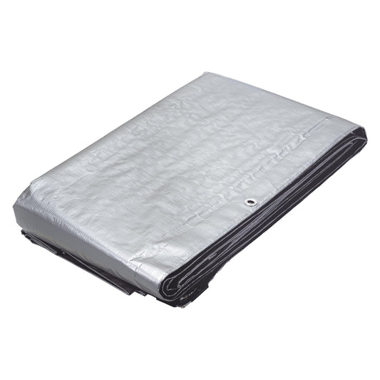 Lona de polietileno reforzada 5 x 6 m, gris, 180g/m2, TRUPER