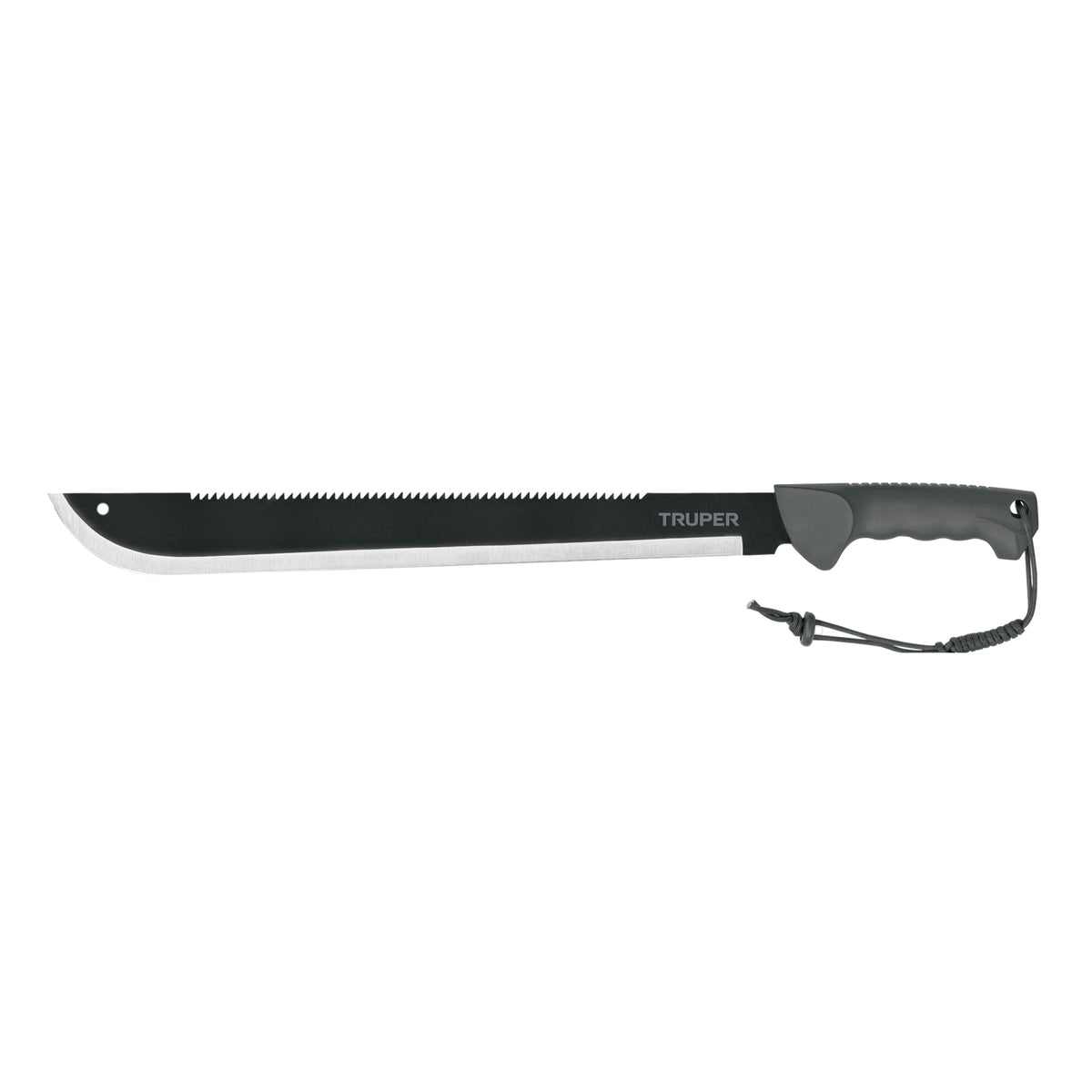 Machete doble filo 18', cacha inyectada, con funda, TRUPER