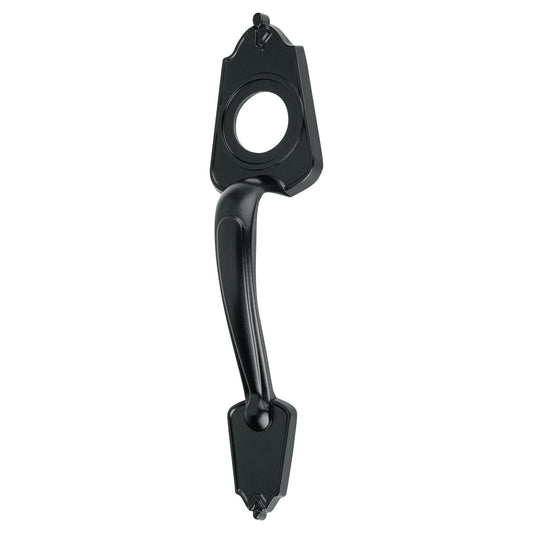 Chapetón metálico para puerta, acabado negro