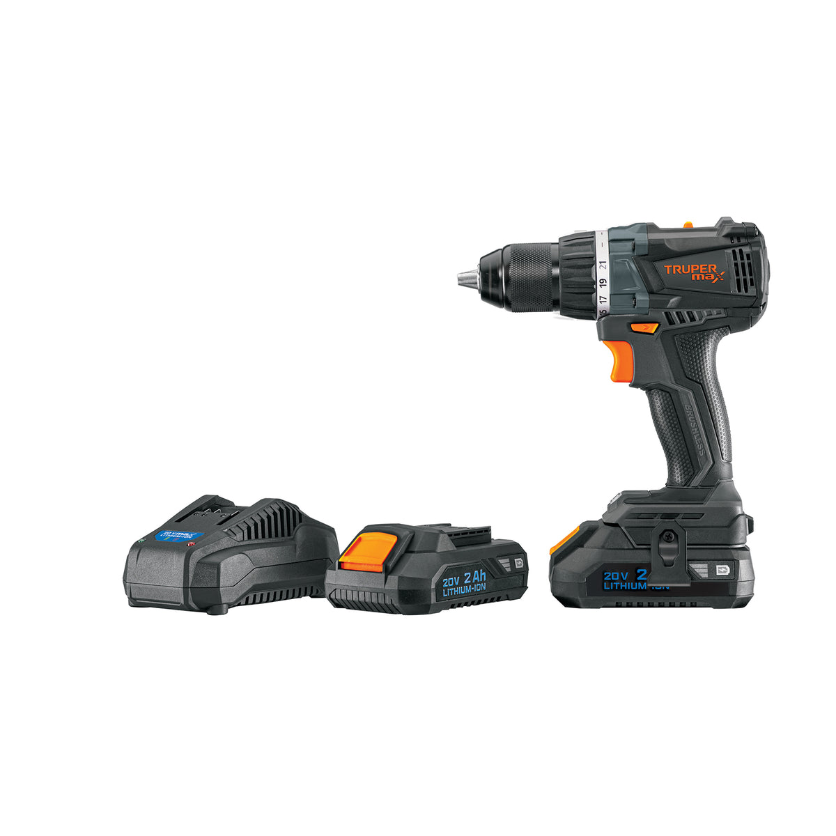Taladro 1/2', 20V, 2 baterías 2Ah, MAX