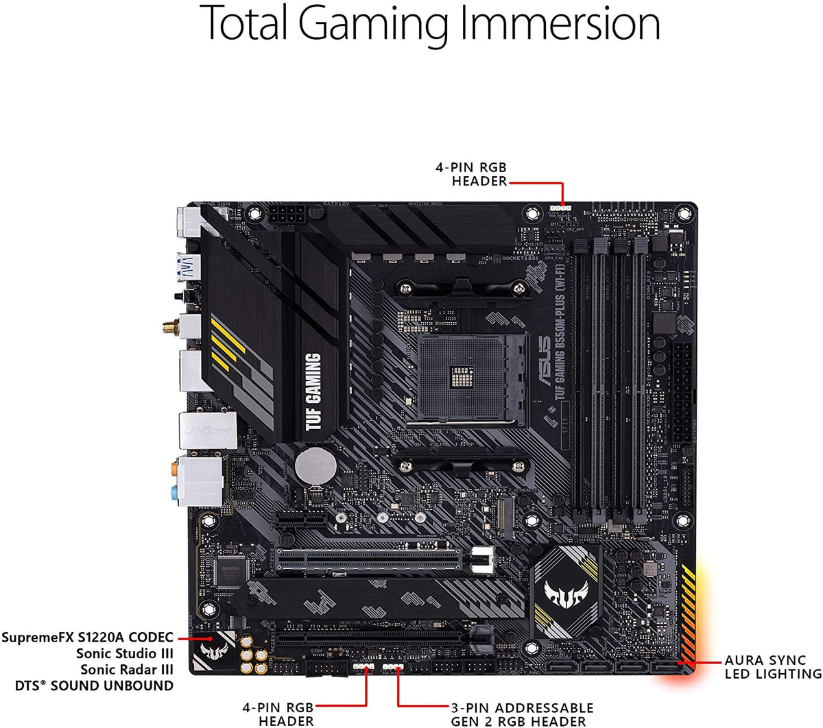 Motherboard Gaming ASUS B550M-PLUS - Vista 3