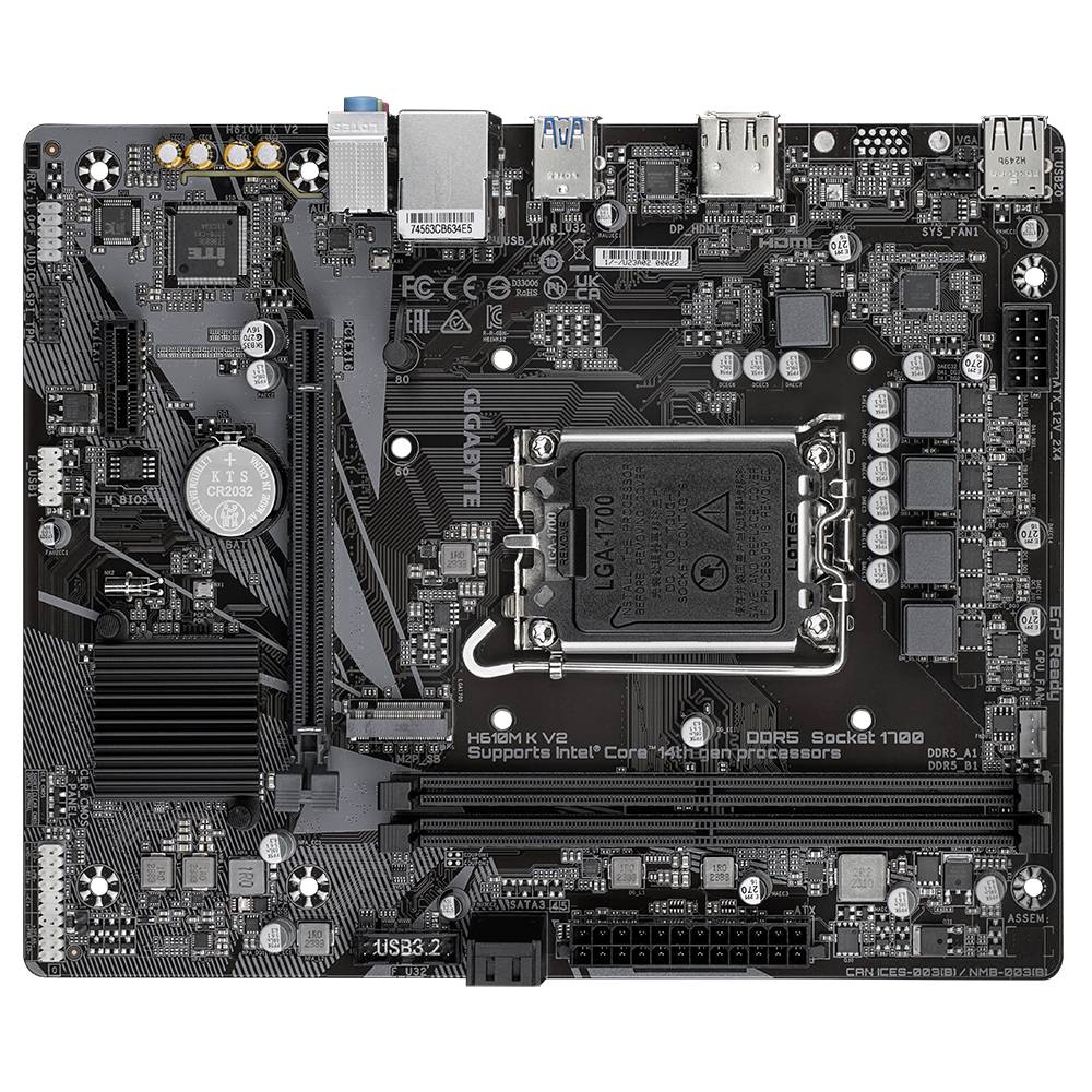 Motherboards GIGABYTE H610M K V2 - Vista 4