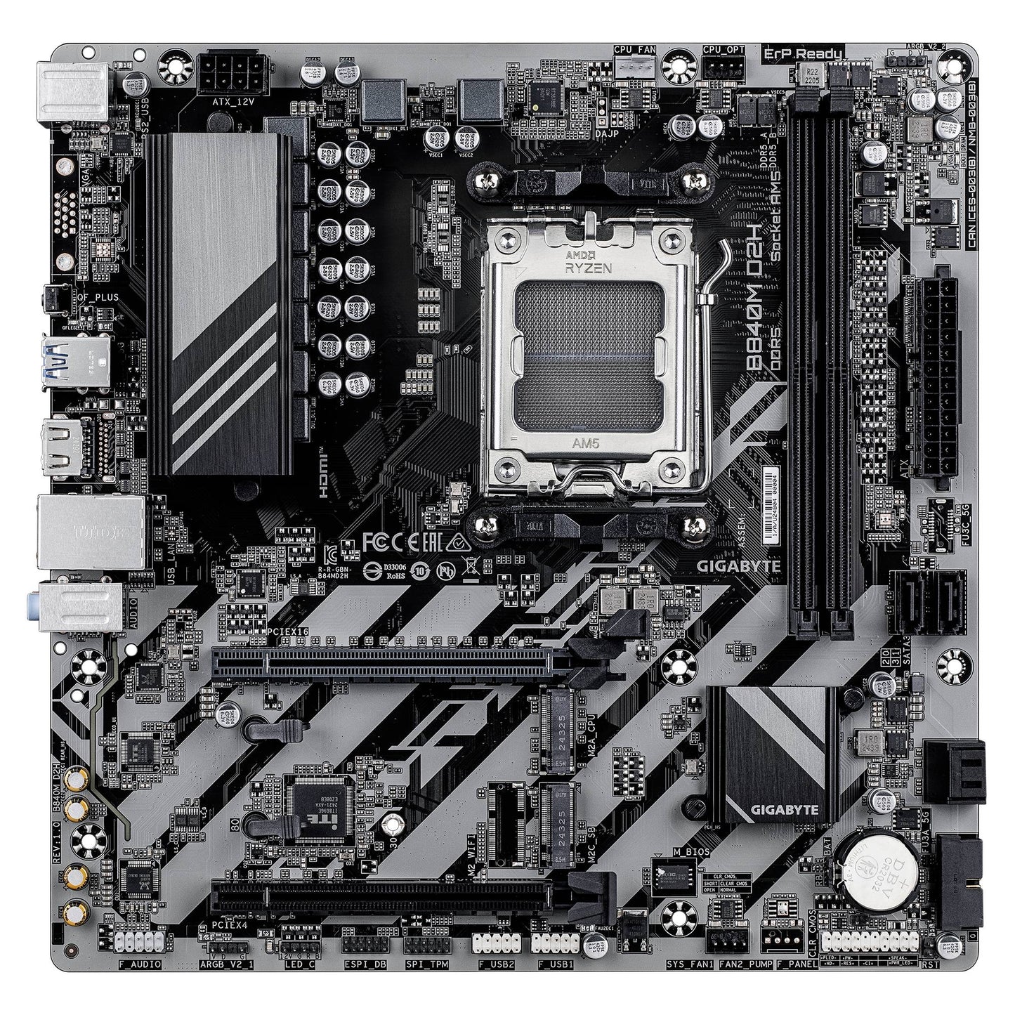 Motherboards GIGABYTE B840M D2H - Vista 2