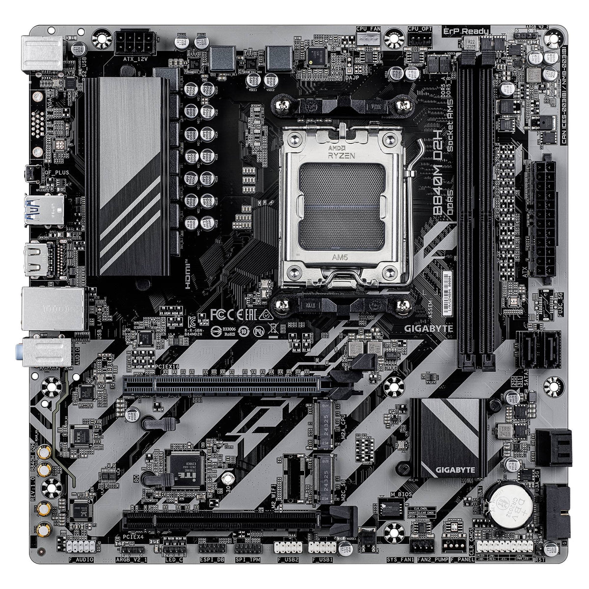 Motherboards GIGABYTE B840M D2H - Vista 2