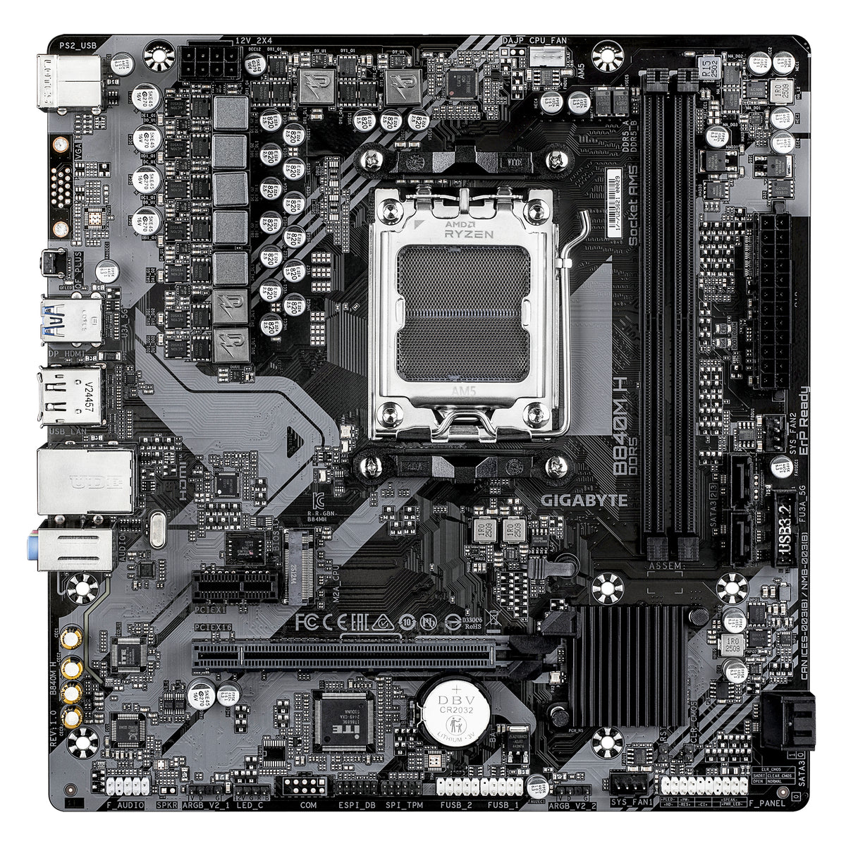 Motherboard GIGABYTE B840M H - Vista 2