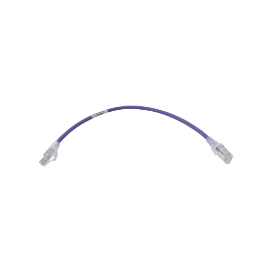 Patch Cord MC6 Modular Cat6 UTP, CM/LS0H, 0.3 Metros (1 Pie), Color Violeta