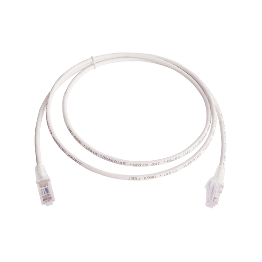 Patch Cord MC6 Modular Cat6 UTP, CM/LS0H, 1.52 Metros (5 Pies), Color Blanco, Versi�n Bulk (Sin Empaque Individual)