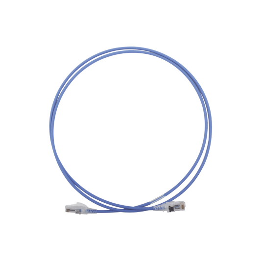 Patch Cord MC6 Modular Cat6 UTP, CM/LS0H, 1.52 Metros (5 Pies), Color Azul, Di�metro Reducido (28AWG)