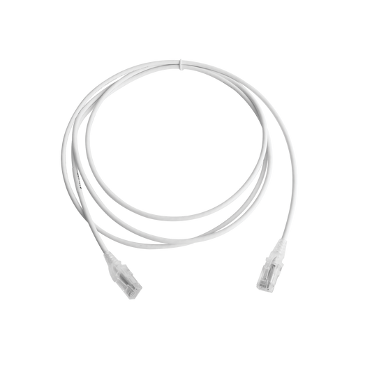 Patch Cord MC6 Modular Cat6 UTP, CM/LS0H, 2.13 Metros (7 Pies), Color Blanco, Di�metro Reducido (28AWG), Versi�n Bulk (Sin Empaque Individual)