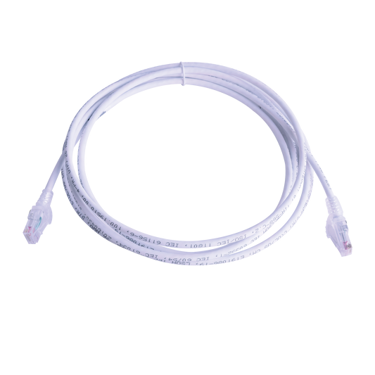 Patch Cord MC6 Modular Cat6 UTP, CM/LS0H, 3.05 Metros (10 Pies), Color Blanco, Versi�n Bulk (Sin Empaque Individual)