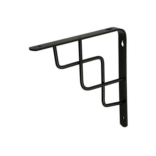 Ménsula reforzada negra 8 x 8' diseño escalera, Fiero