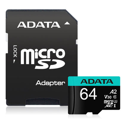 Micro Secure Digital Premier A2  ADATA UHS-I 64GB - Vista 2