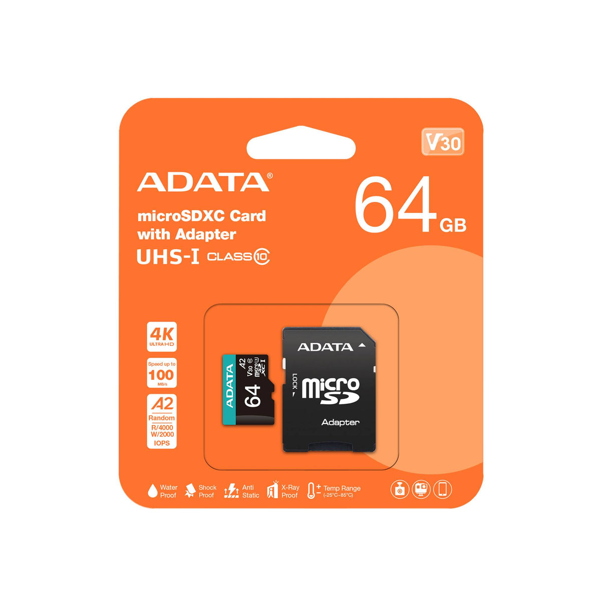 Micro Secure Digital Premier A2  ADATA UHS-I 64GB - Vista 4
