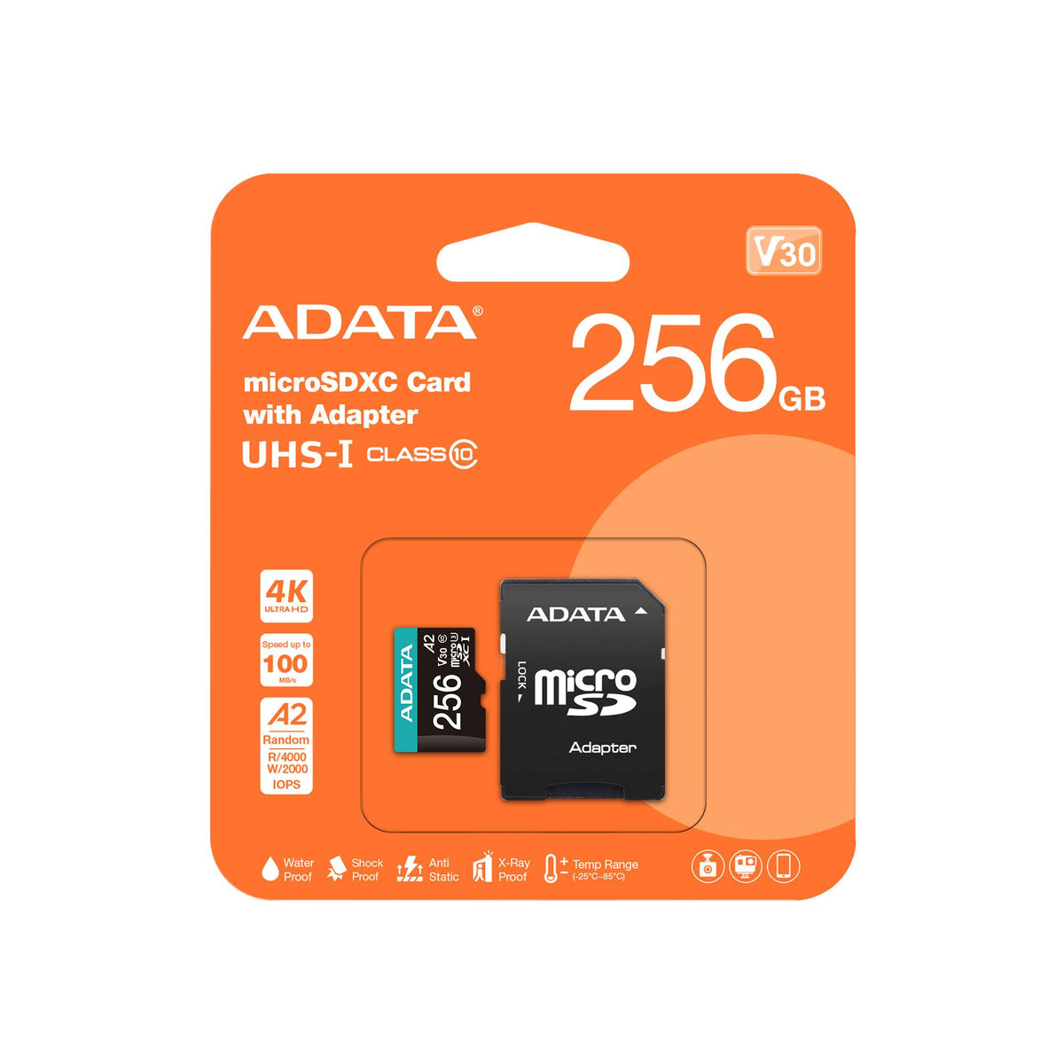 Micro Secure Digital ADATA AUSDX256GUI3V30SA2-RA1 - Vista 3