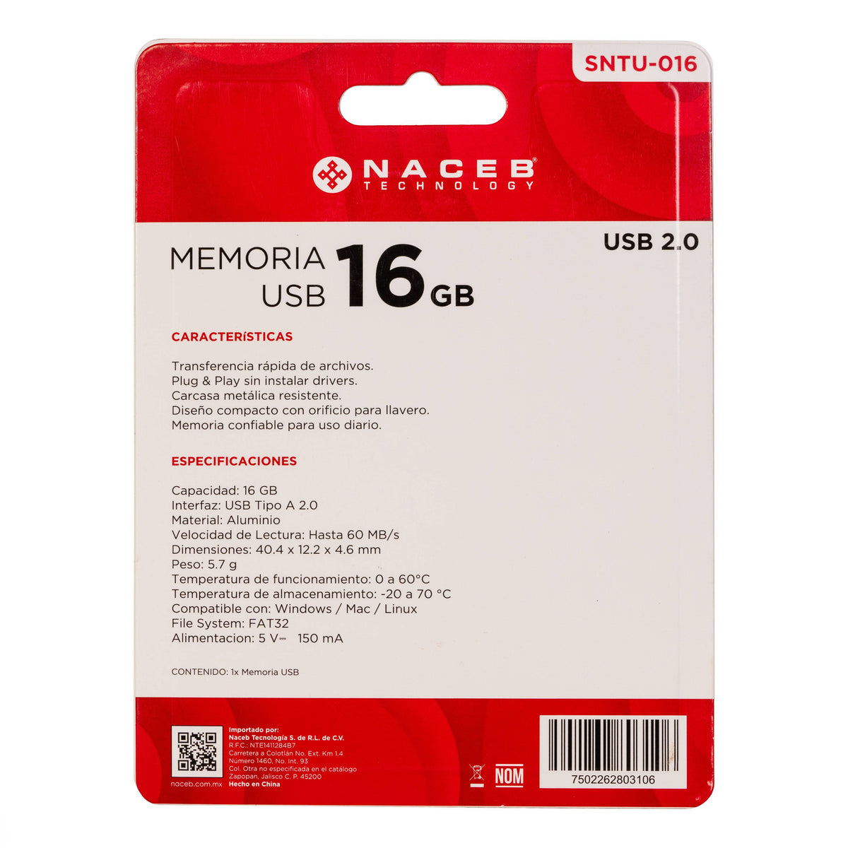 Memoria USB Naceb Technology SNTU-016 - Vista 4