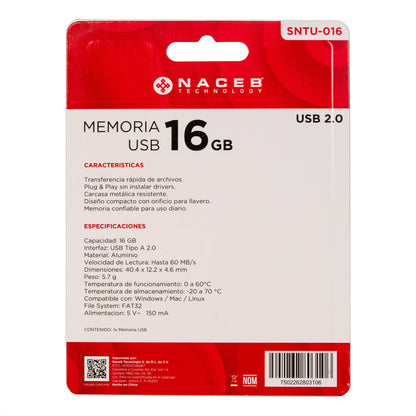 Memoria USB Naceb Technology SNTU-016 - Vista 4