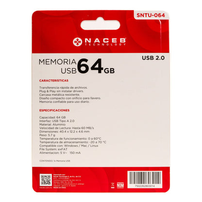 Memoria USB Naceb Technology STNU-064 - Vista 4