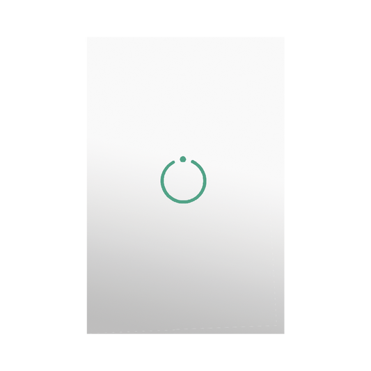 (ZWAVE) Interruptor On/Off panel táctil touch inalámbrico Zwave Plus 1 boton. Compatible con Hubitat HC8, Álula  M2M, otro