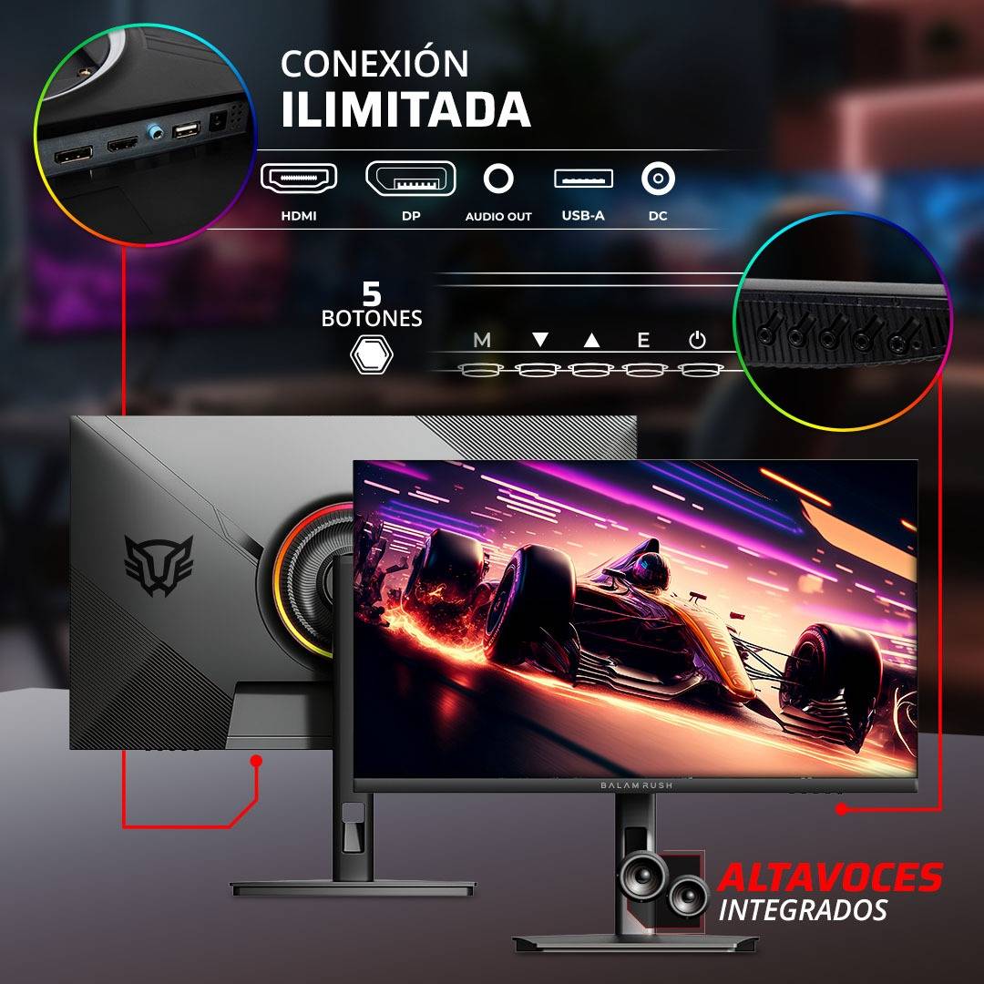 Monitores Gaming Balam Rush BR-940702 - Vista 4