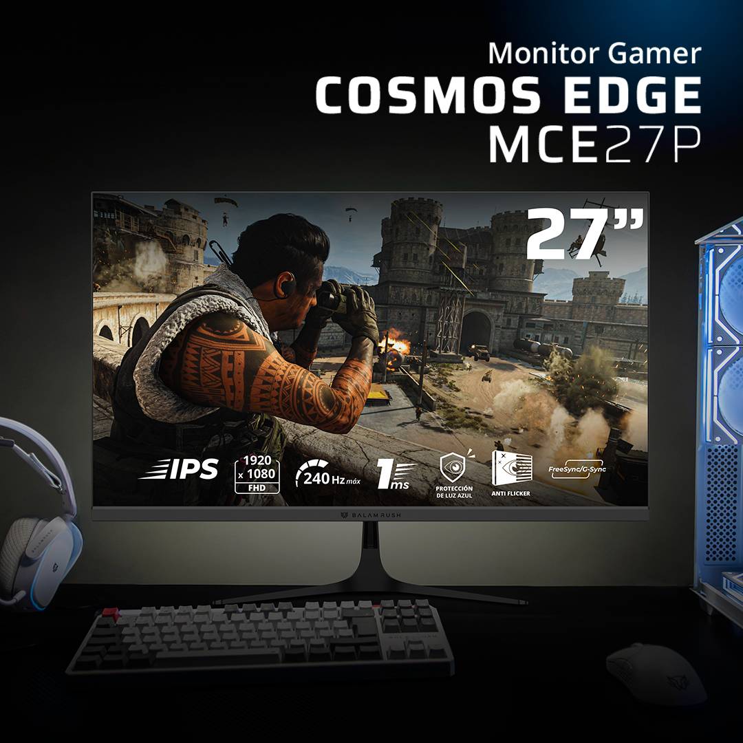 Monitores Gaming Balam Rush COSMOS EDGE MCE27P - Vista 3