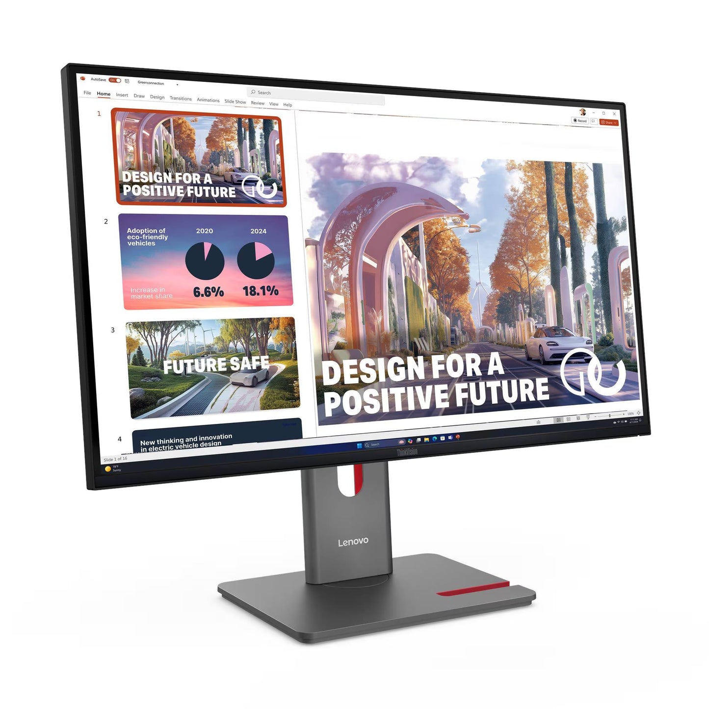 Monitor LENOVO ThinkVision P27QD-40 Monitor - Vista 3
