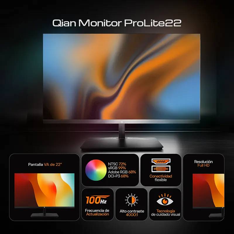 Monitores Qian QMF-VAF22-02 - Vista 2