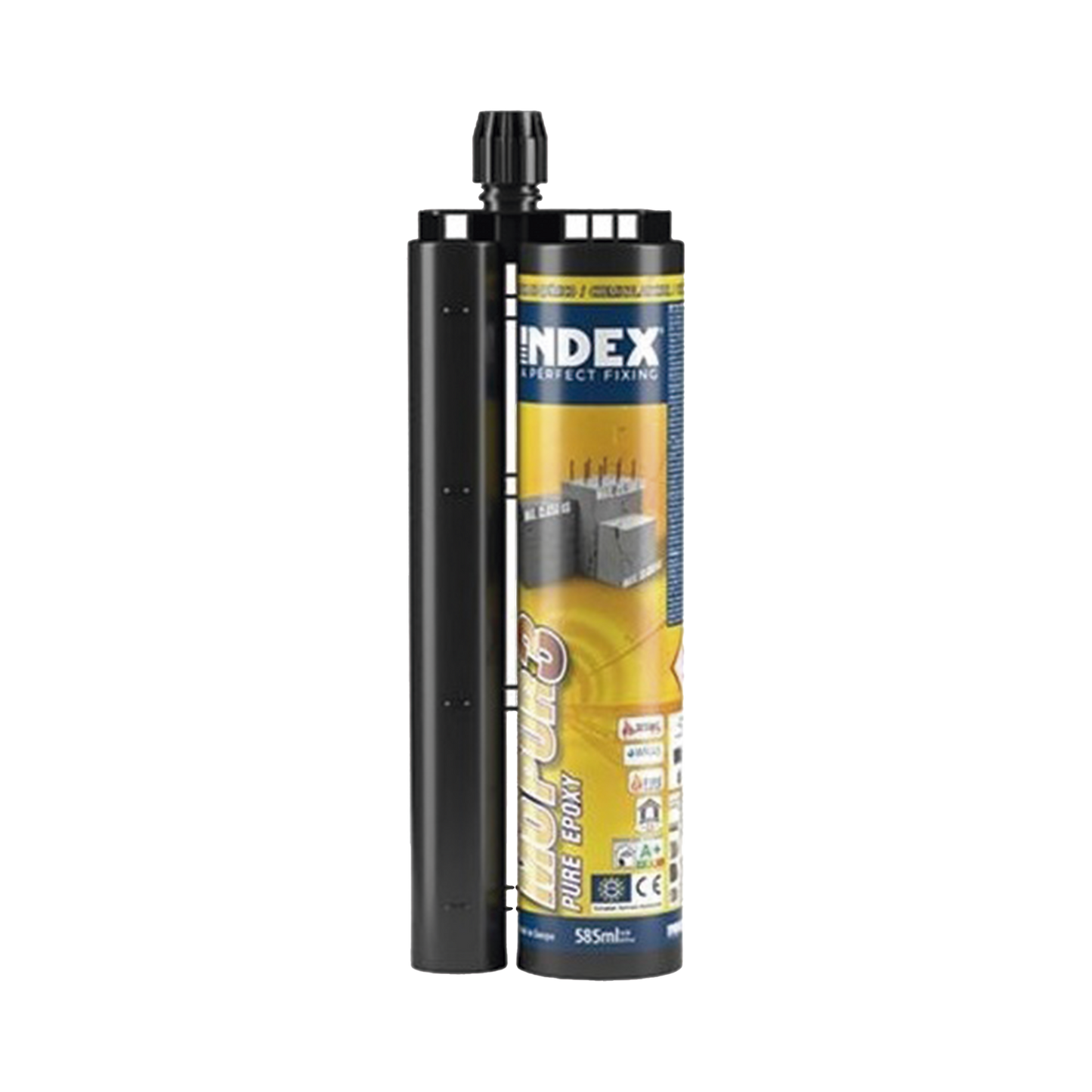 Resina Epoxico Puro 3:1 para Concreto Fisurado y Armado, Taladros Inundados, Vibraciones y Aplicaciones Estructurales / Curado Lento / Para Cargas Sísmicas Categoría C1 y C2 / Contenido 385 ml.