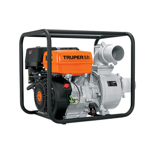Motobomba autocebante 4'x4', gasolina 9HP, agrícola, TRUPER