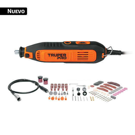 Herramienta rotativa profesional 135 W con 211 accesorios