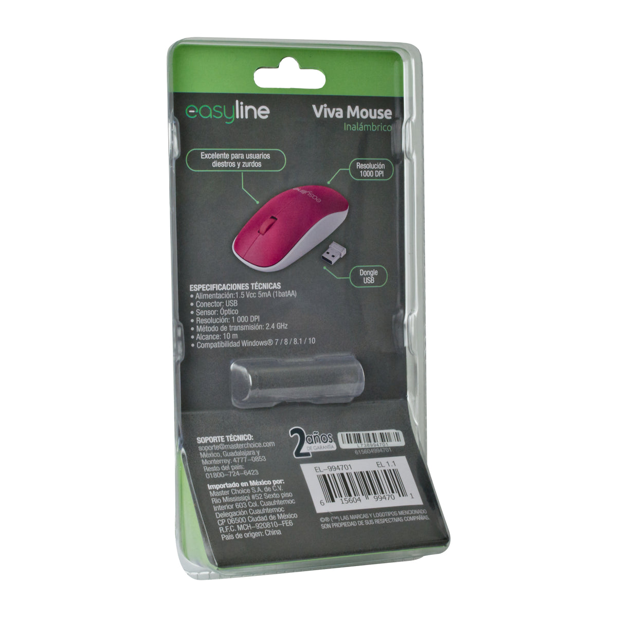 Mouse Easy Line EL-995135 - Vista 8