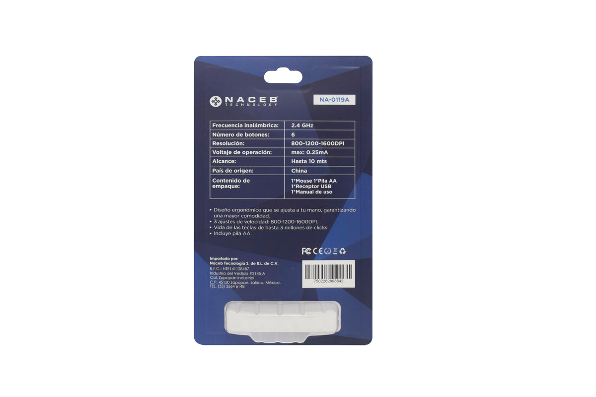Mouse Naceb Technology NA-0119A - Vista 5