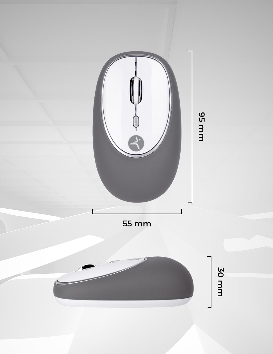 Mouse TECHZONE Jelly-Mate Grey - Vista 8