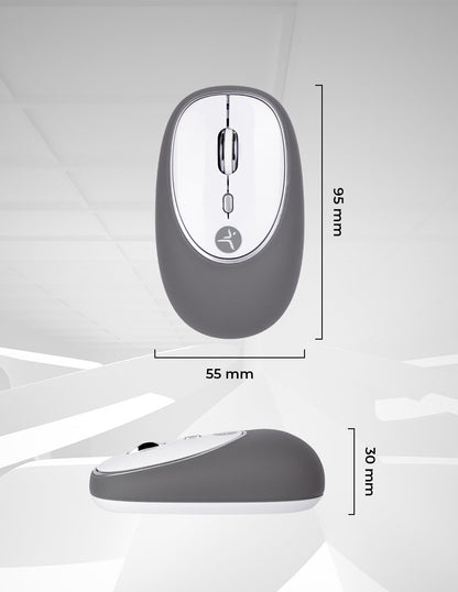 Mouse TECHZONE Jelly-Mate Grey - Vista 8