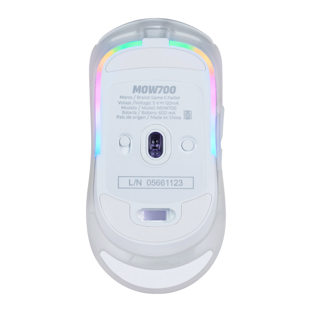 Mouse Gaming GAME FACTOR MOW700-WH - Vista 2