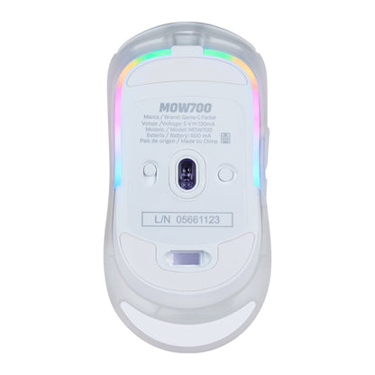 Mouse Gaming GAME FACTOR MOW700-WH - Vista 2