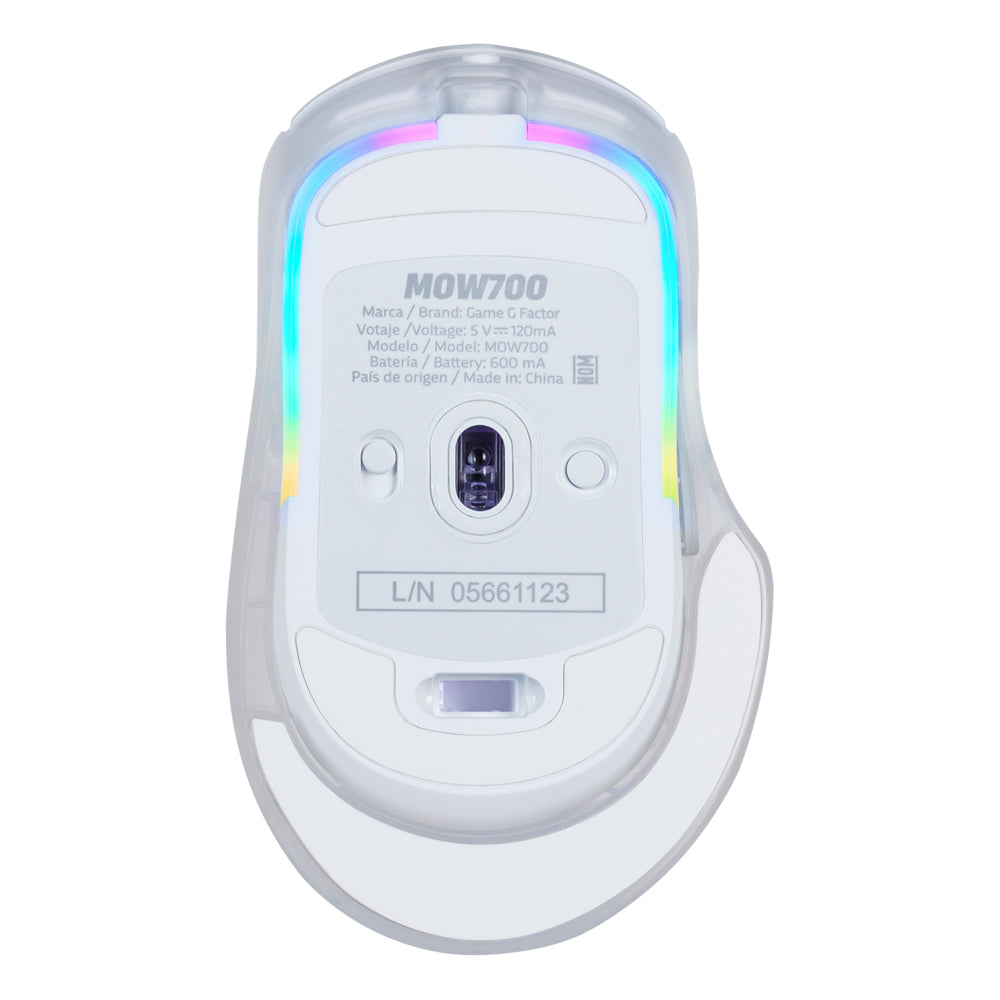 Mouse Gaming GAME FACTOR MOW700-WH - Vista 4