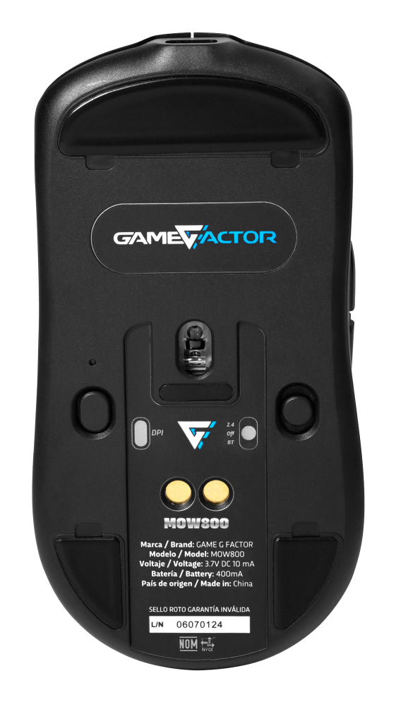 Mouse Gaming GAME FACTOR MOW800-BK - Vista 3