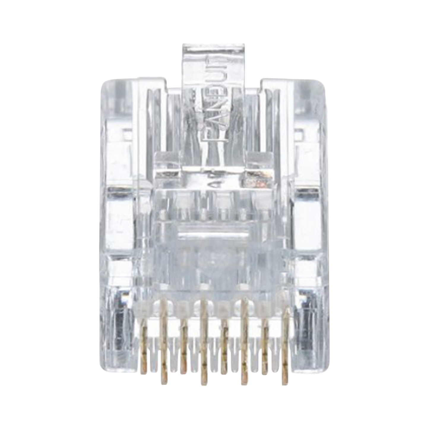 Plug RJ45 Cat5e, Para Cable UTP de Calibres 24-26 AWG, Chapado en Oro de 50 Micras, Paquete de 50 Piezas