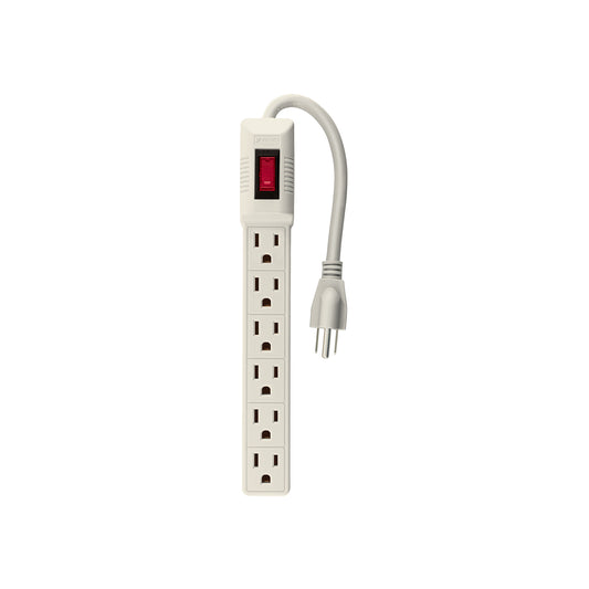Multicontacto 16 AWG doméstico 6 entradas, Volteck