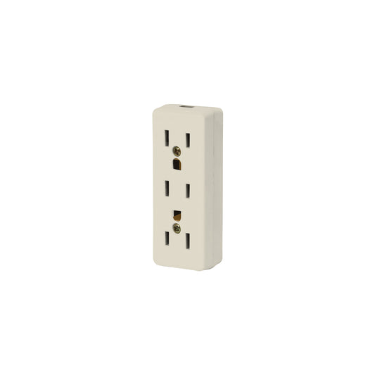 Multicontacto triple para extensión, 2 polos + tierra