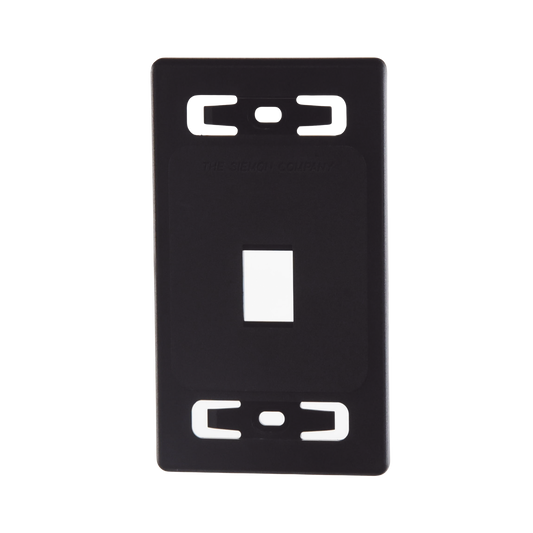 Placa de Pared Modular MAX, de 1 Salida, Color Negro