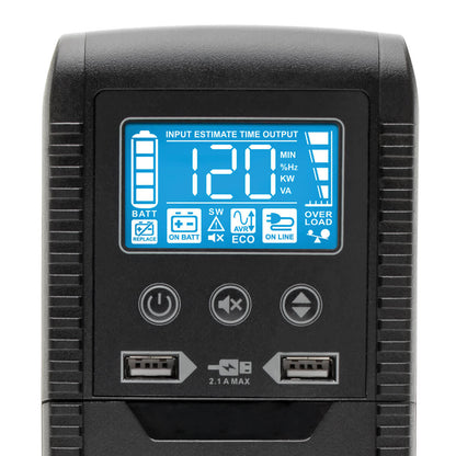 UPS Interactivo con USB 1000VA/600W, 120V 50H TRIPP-LITE ECO1000LCD - Vista 4
