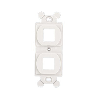 Marco de M�dulo D�plex, Para Placas Frontales Est�ndar NEMA 106, Acepta 2 M�dulos Keystone, Color Blanco