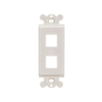 Marco de M�dulo D�plex, Para Placas Frontales Est�ndar GFCI, Acepta 2 M�dulos Keystone, Color Blanco Mate