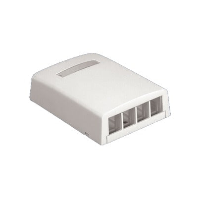 Caja de Montaje en Superficie, Para 4 M�dulos Keystone, Color Blanco