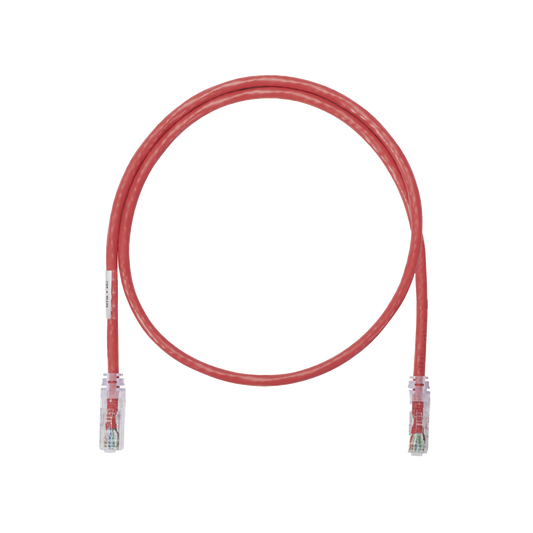 Cable de Parcheo UTP Categor�a 6, con Plug Modular en Cada Extremo - 0.3 Metros (1 Pie) - Rojo